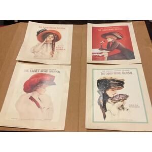 VTG Aspelin Art Gallery "The Ladies Home Journal" 4 Collectible Art Print‎ Decor